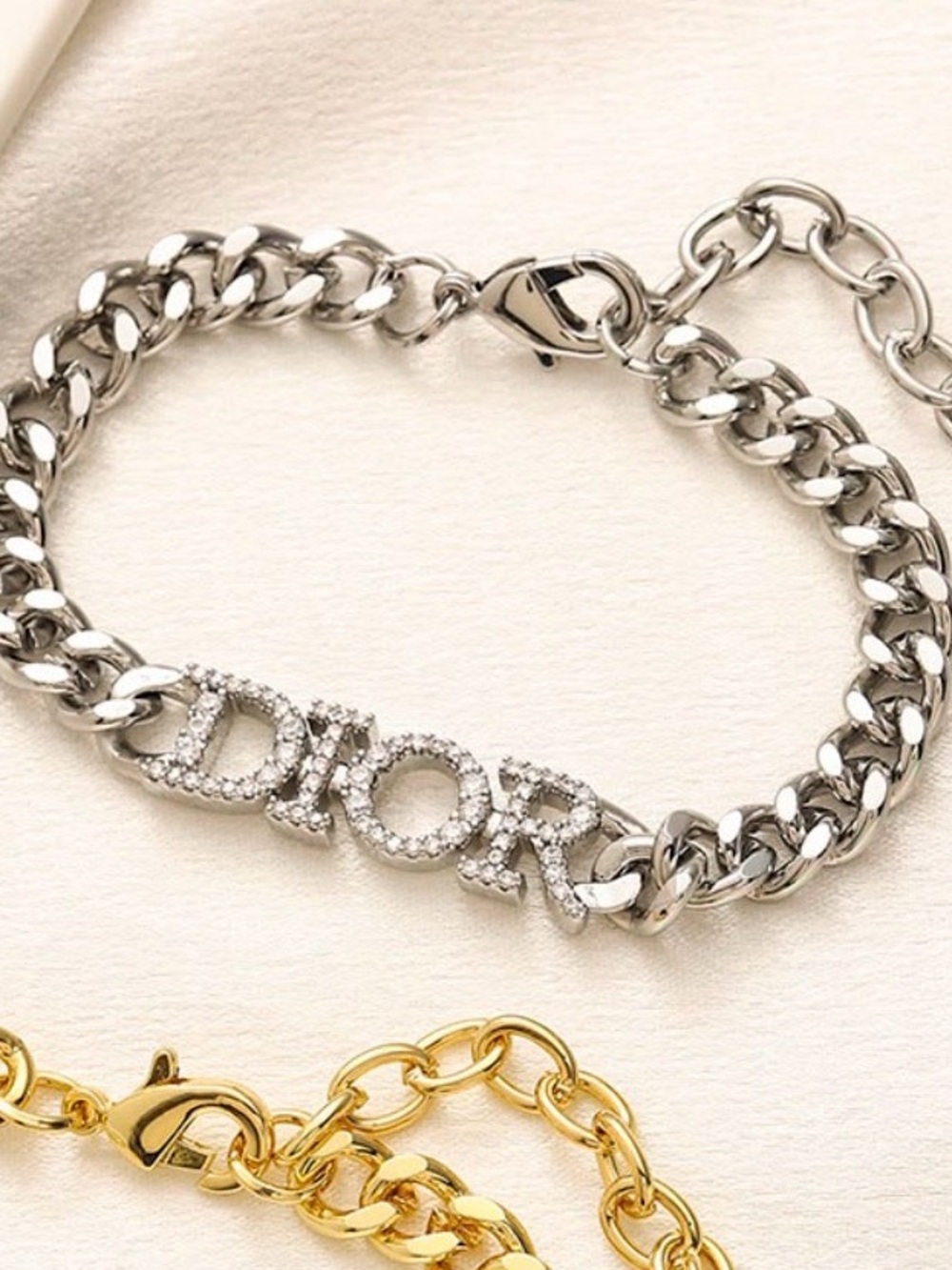 Inspired Silver Tone Chunky Link Bracelet